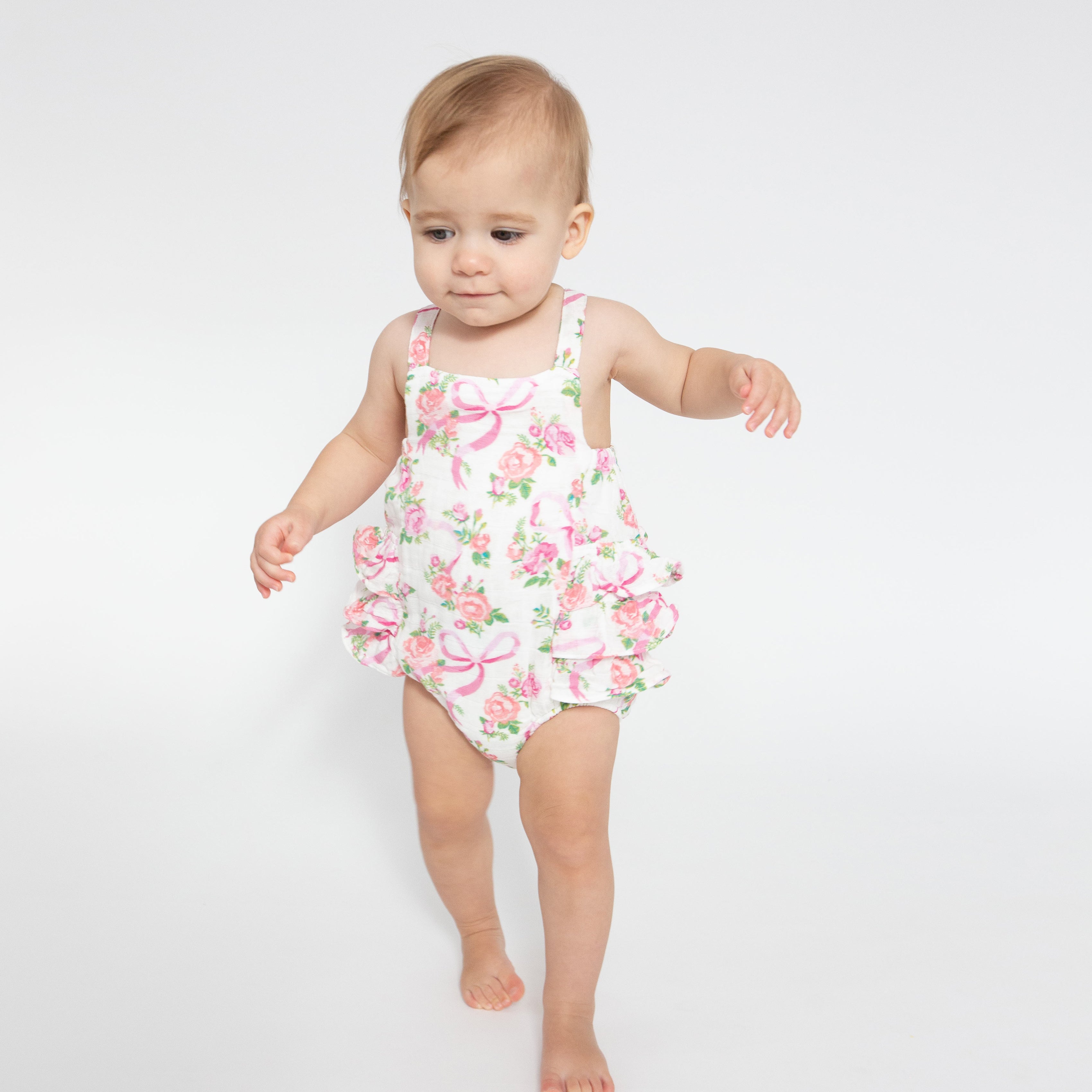 Ruffle Sunsuit - Coquette Bows