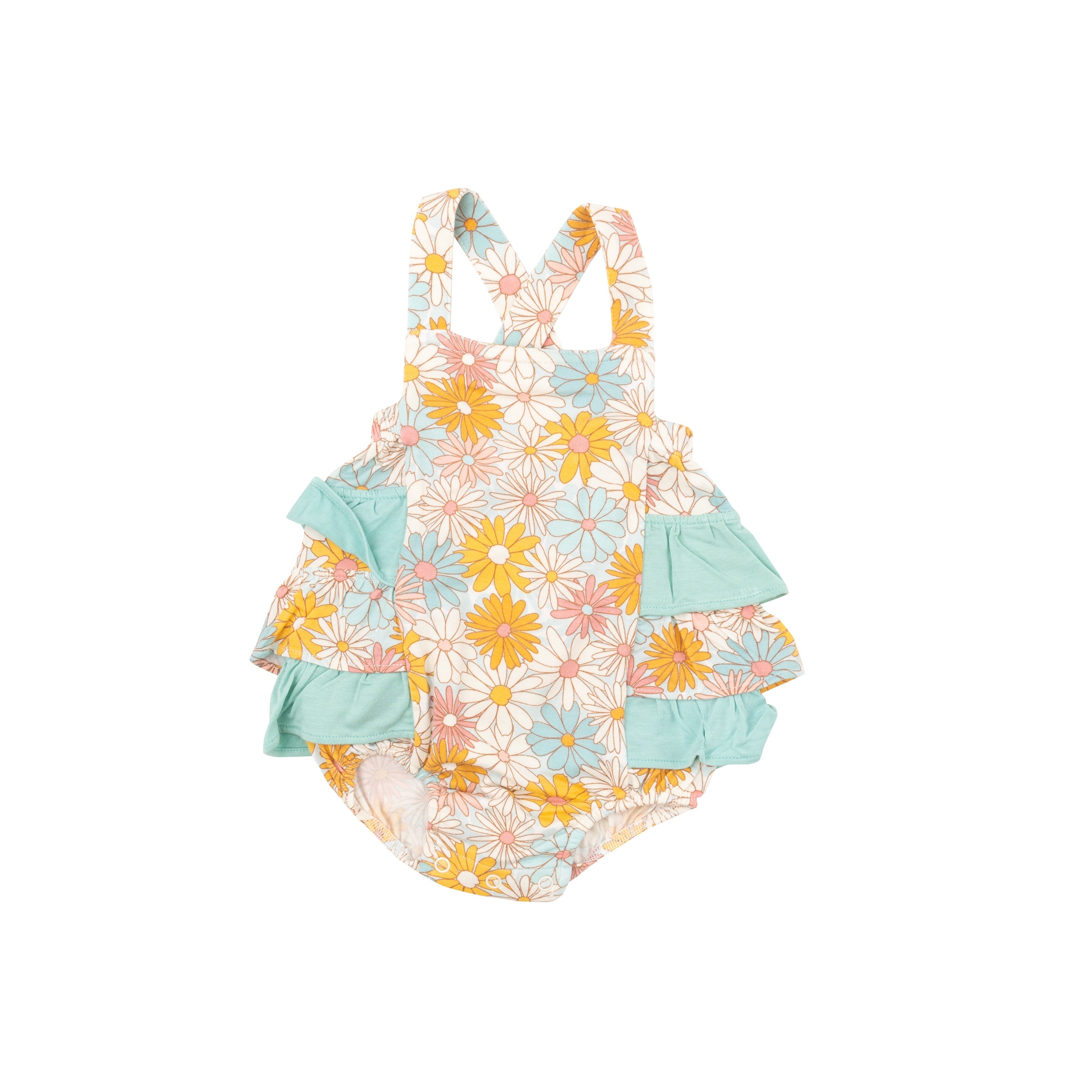 Ruffle Sunsuit - Good Vibes Daisy