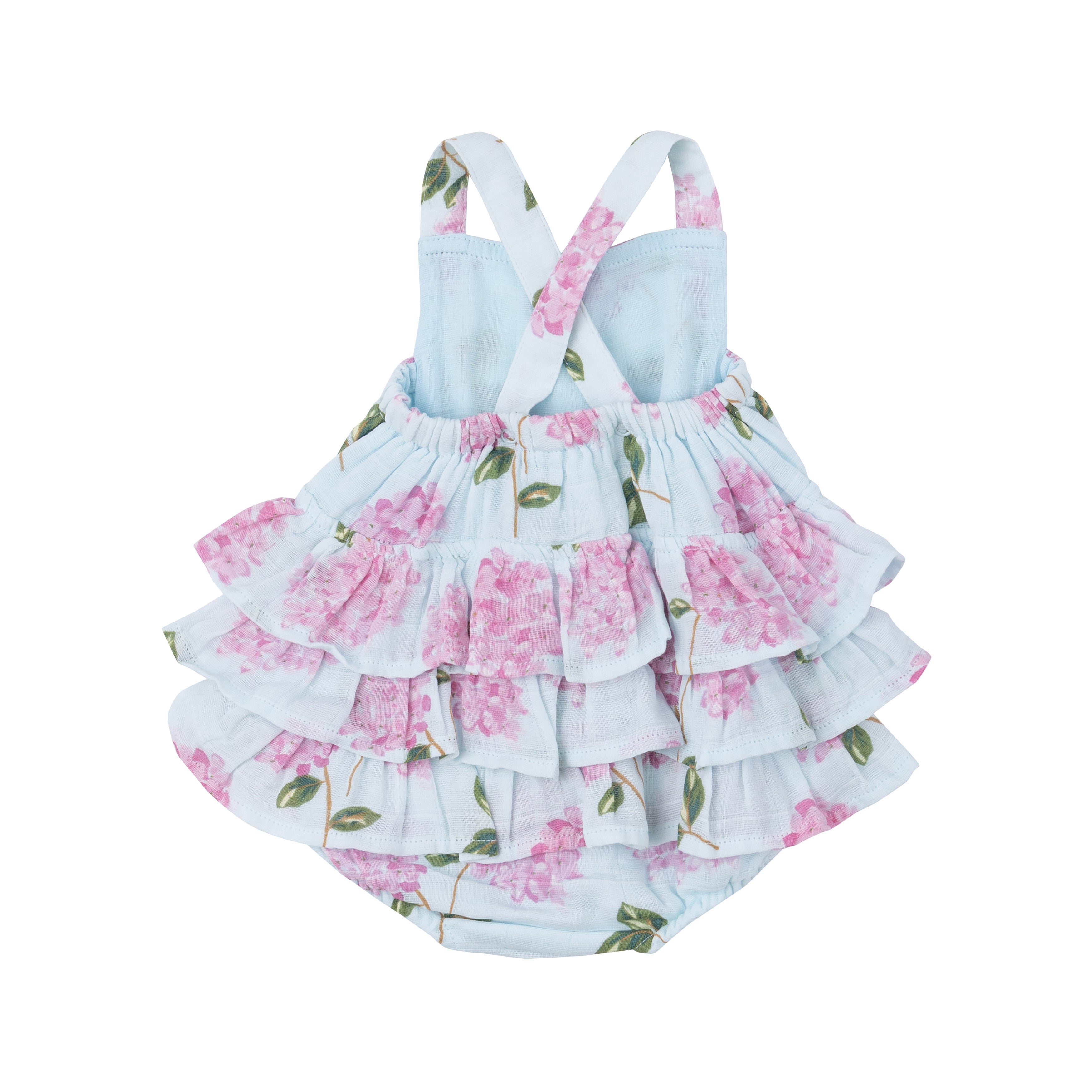 Ruffle Sunsuit - Hydrangeas