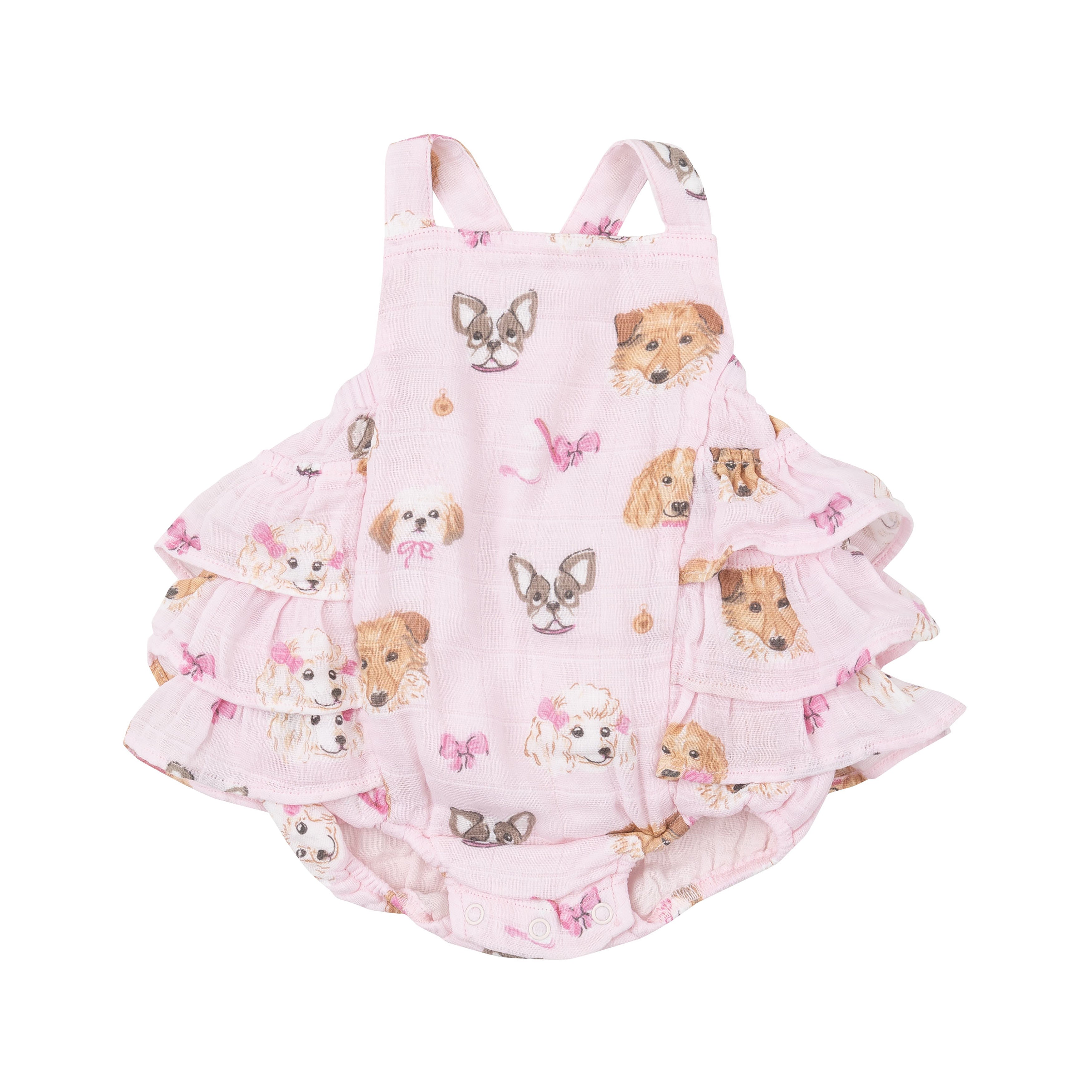 Ruffle Sunsuit - Pretty Puppy Faces