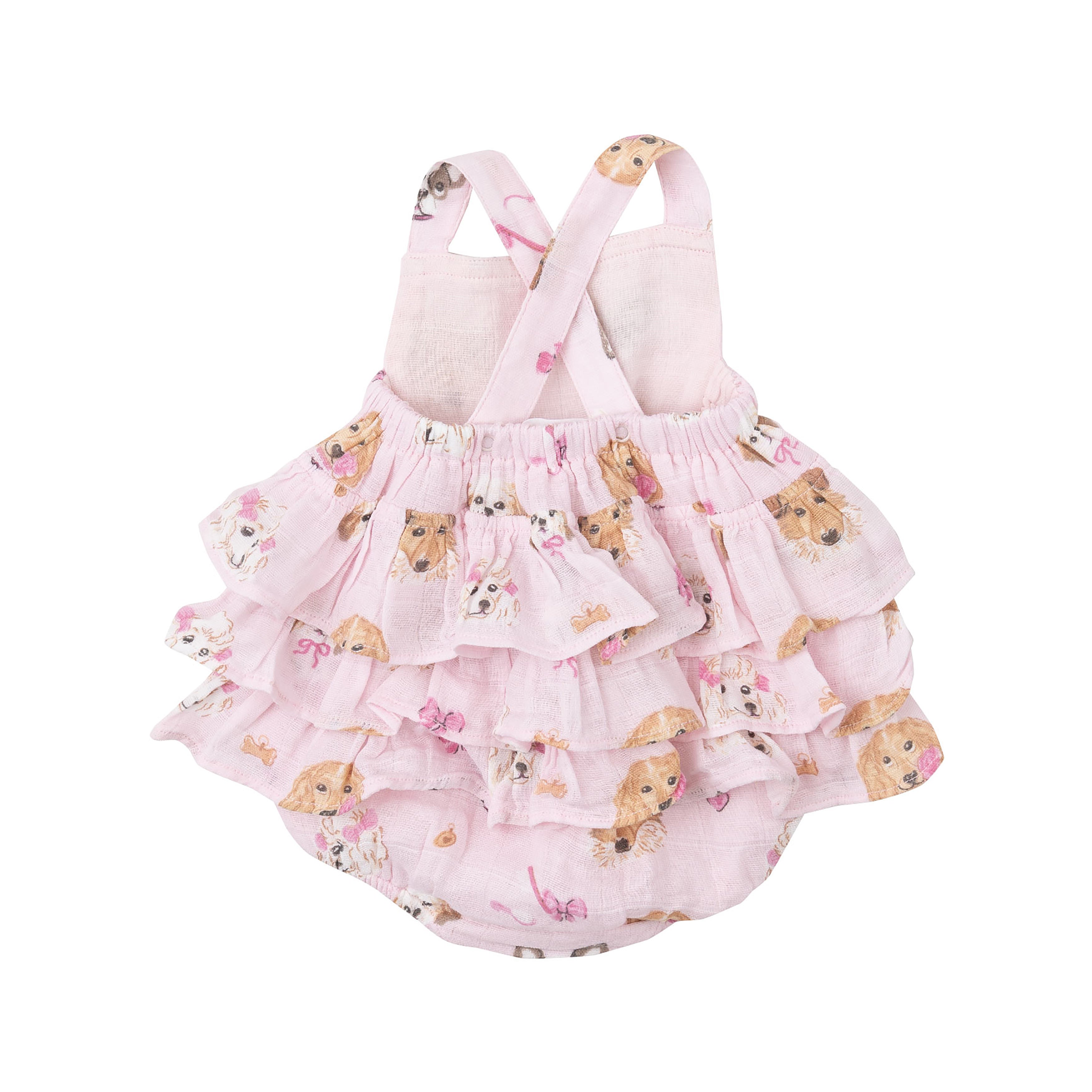 Ruffle Sunsuit - Pretty Puppy Faces