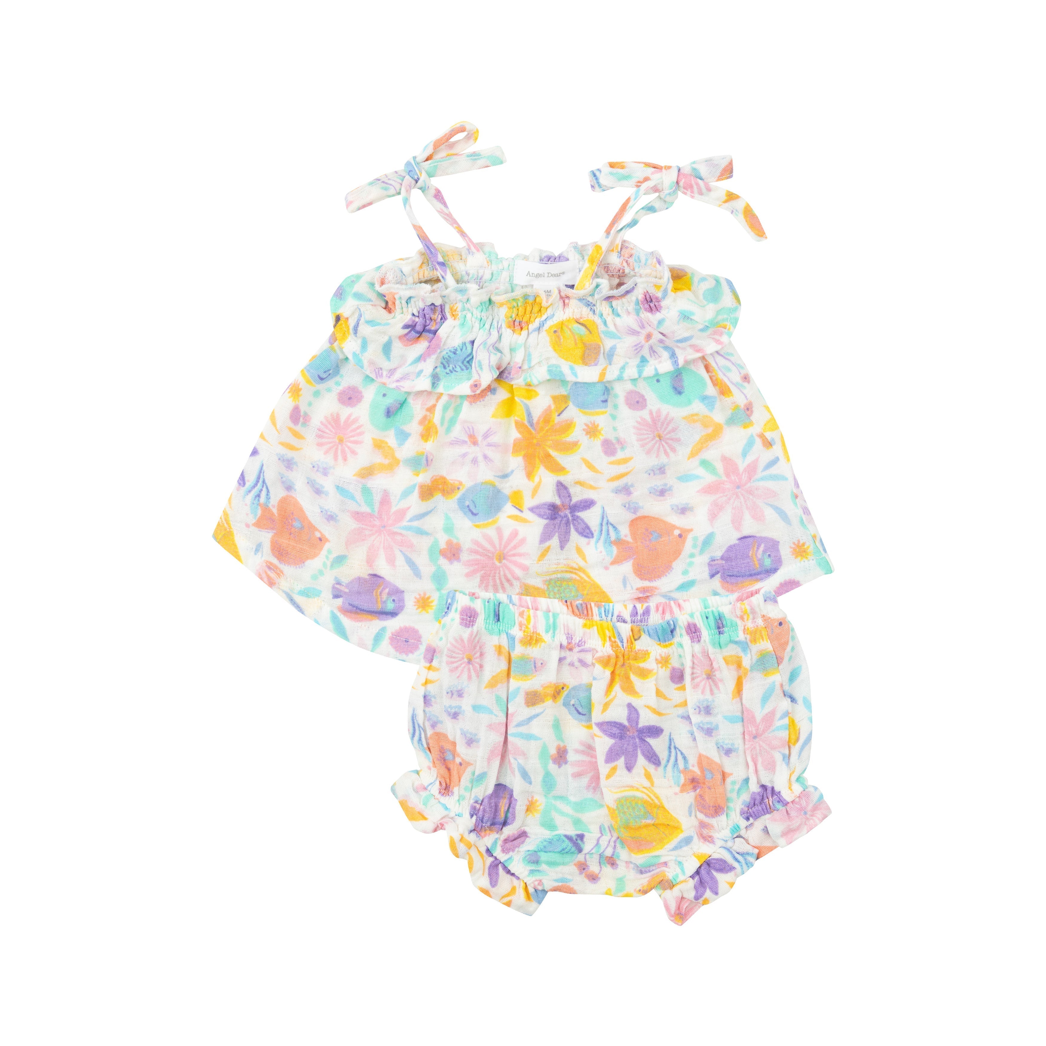 Ruffle Top & Bloomer - Tropical Fish Floral