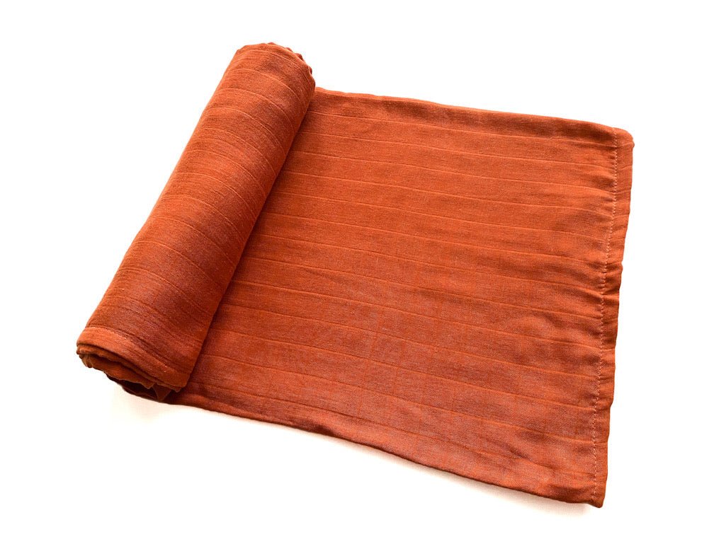 Muslin Swaddle Blanket - Rust