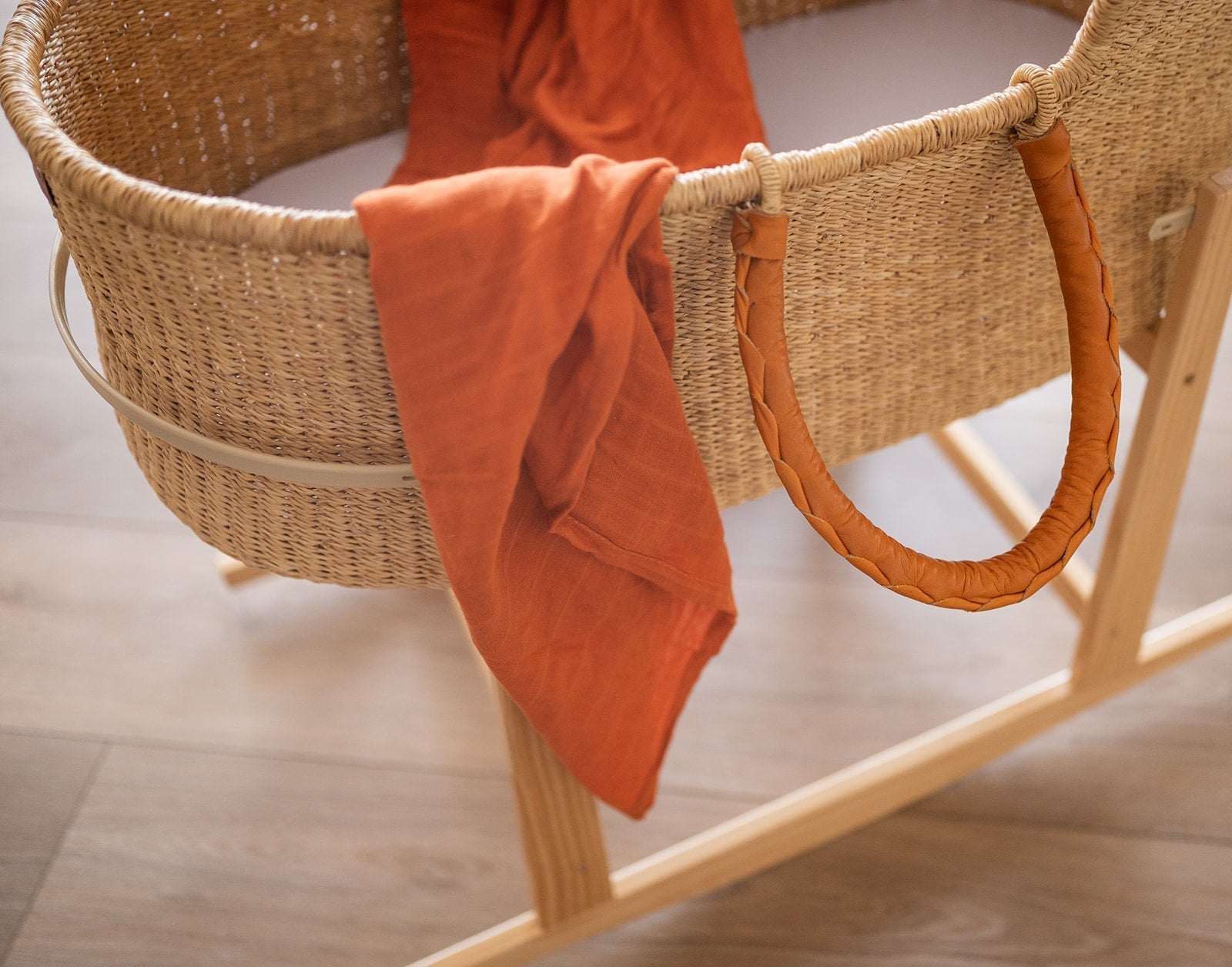 Muslin Swaddle Blanket - Rust