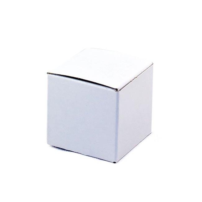 White Glossy Paper Gift Box 2 X 2 X 2 Inches