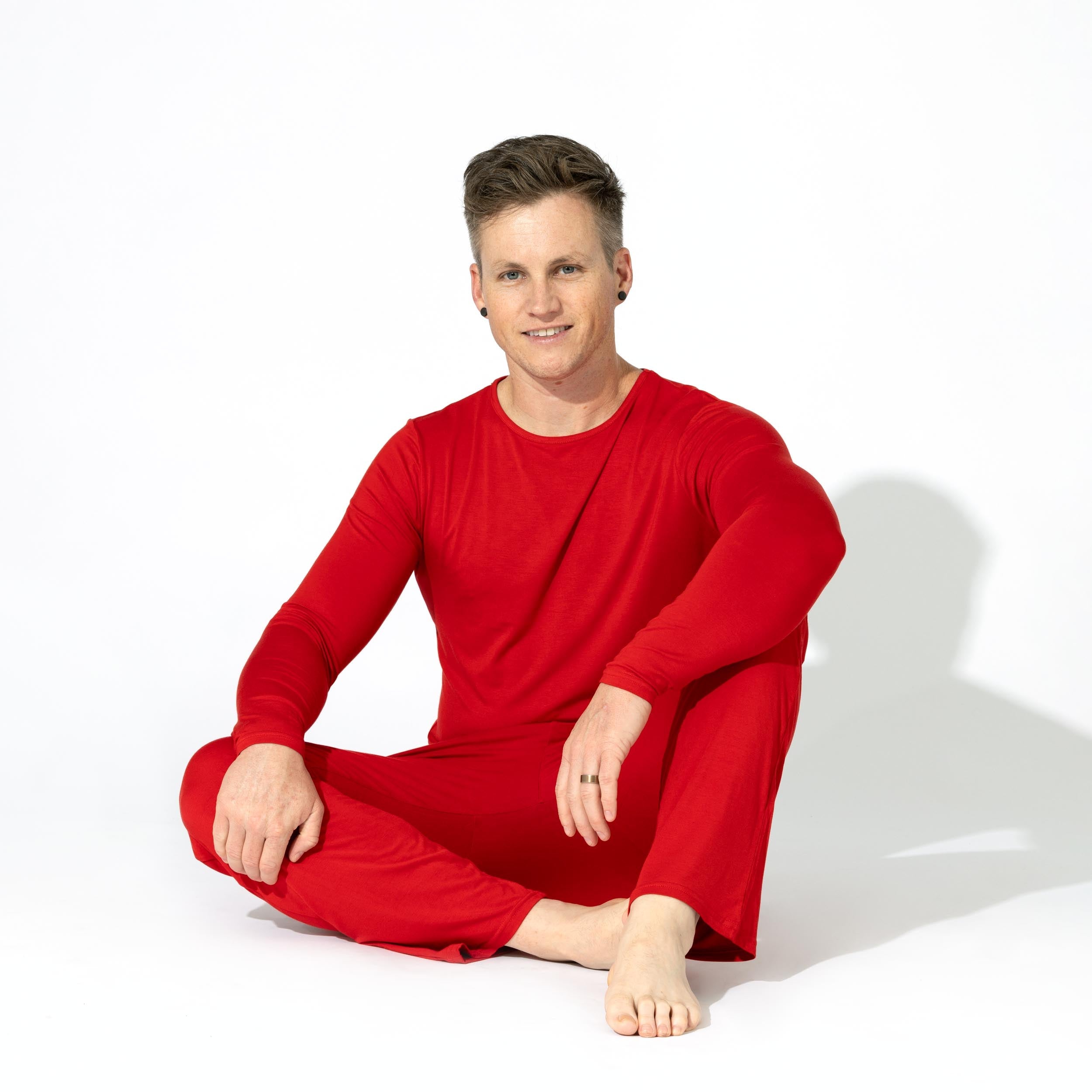 Winterberry Red Bamboo Men's Pajama Set