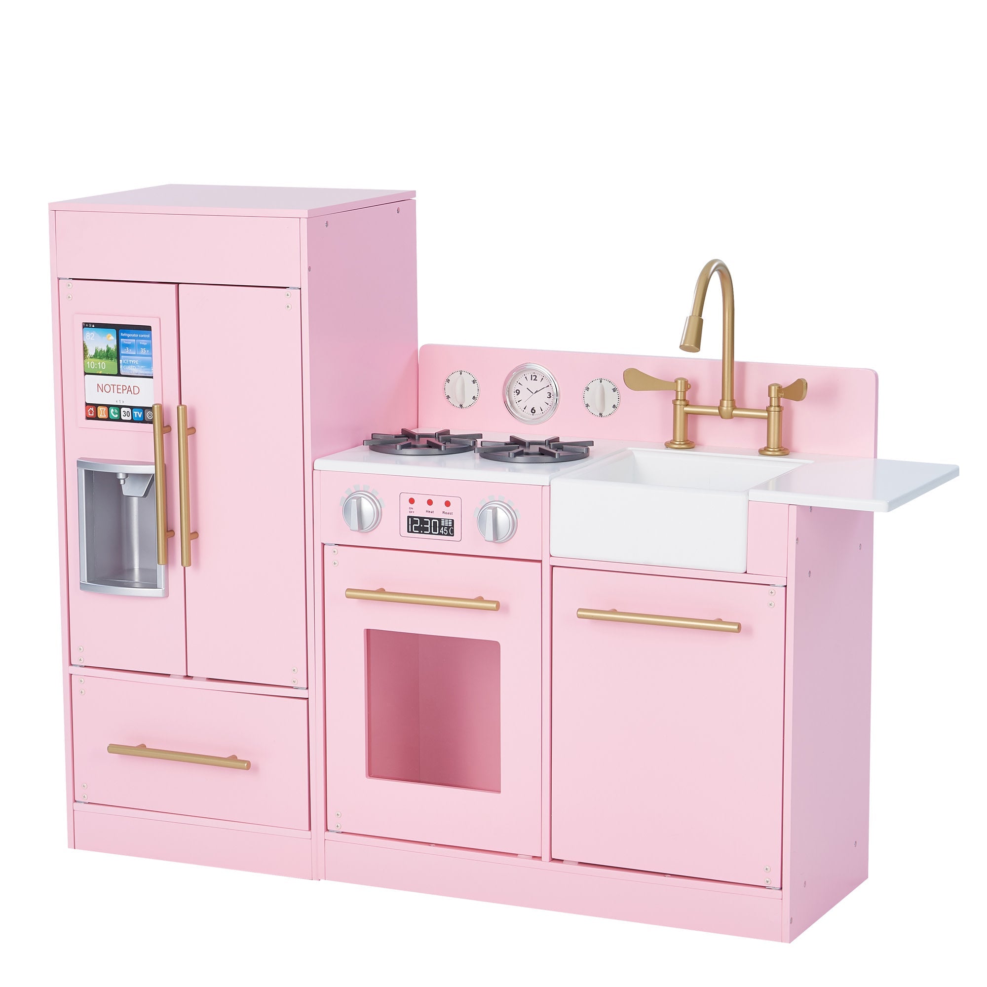 Little Chef Charlotte Play Kitchen & Refrigerator Set, Pink