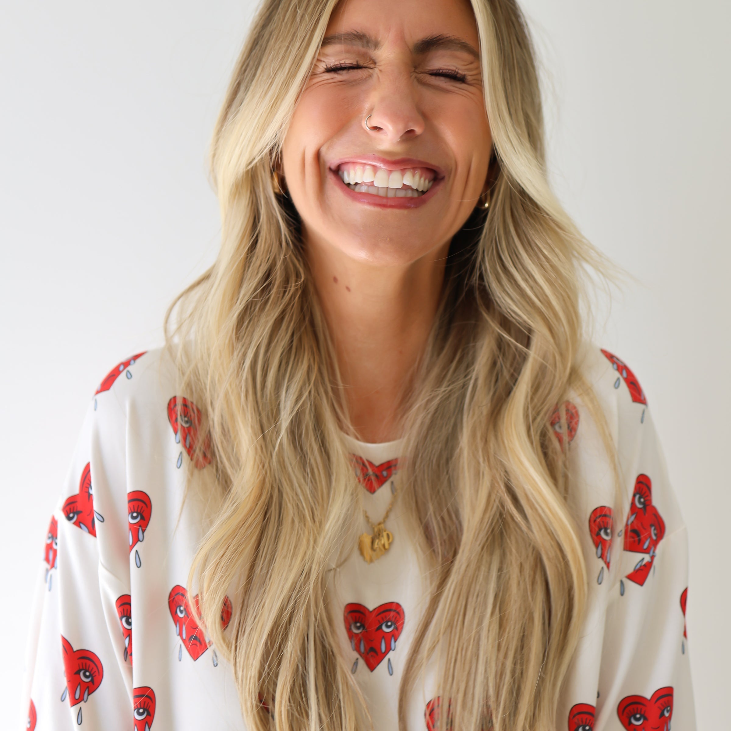 Short Sleeve Women's Bamboo Pajamas | Sad Girl