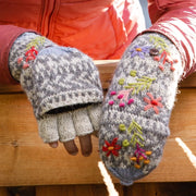 Sadie Wool Knit Finger Mittens