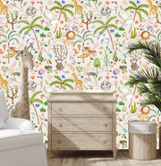 Colorful Safari Wallpaper - Nursery Wall Decor Wallpapers