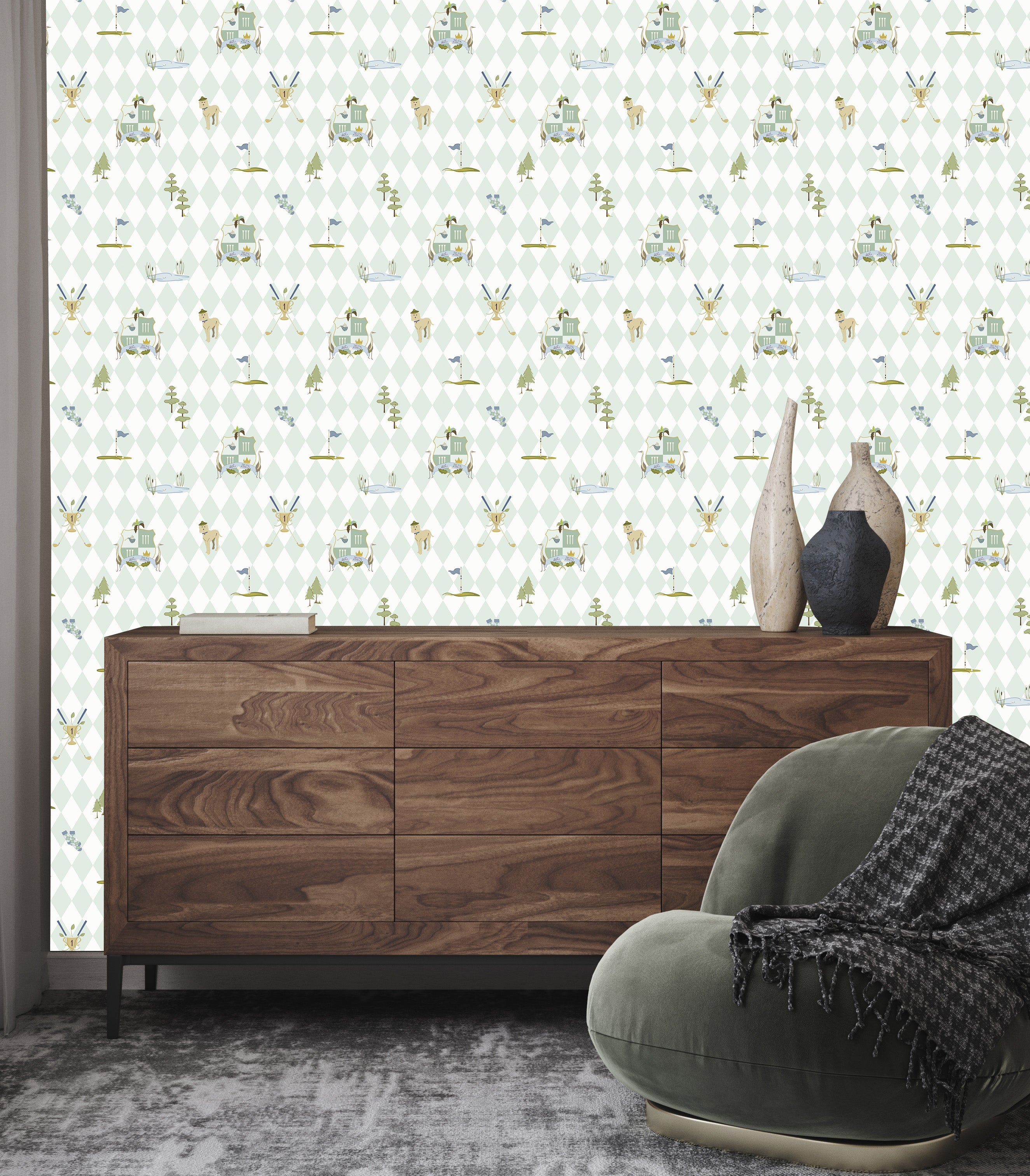 Alfred Wallpaper By Linen And Paper Design
