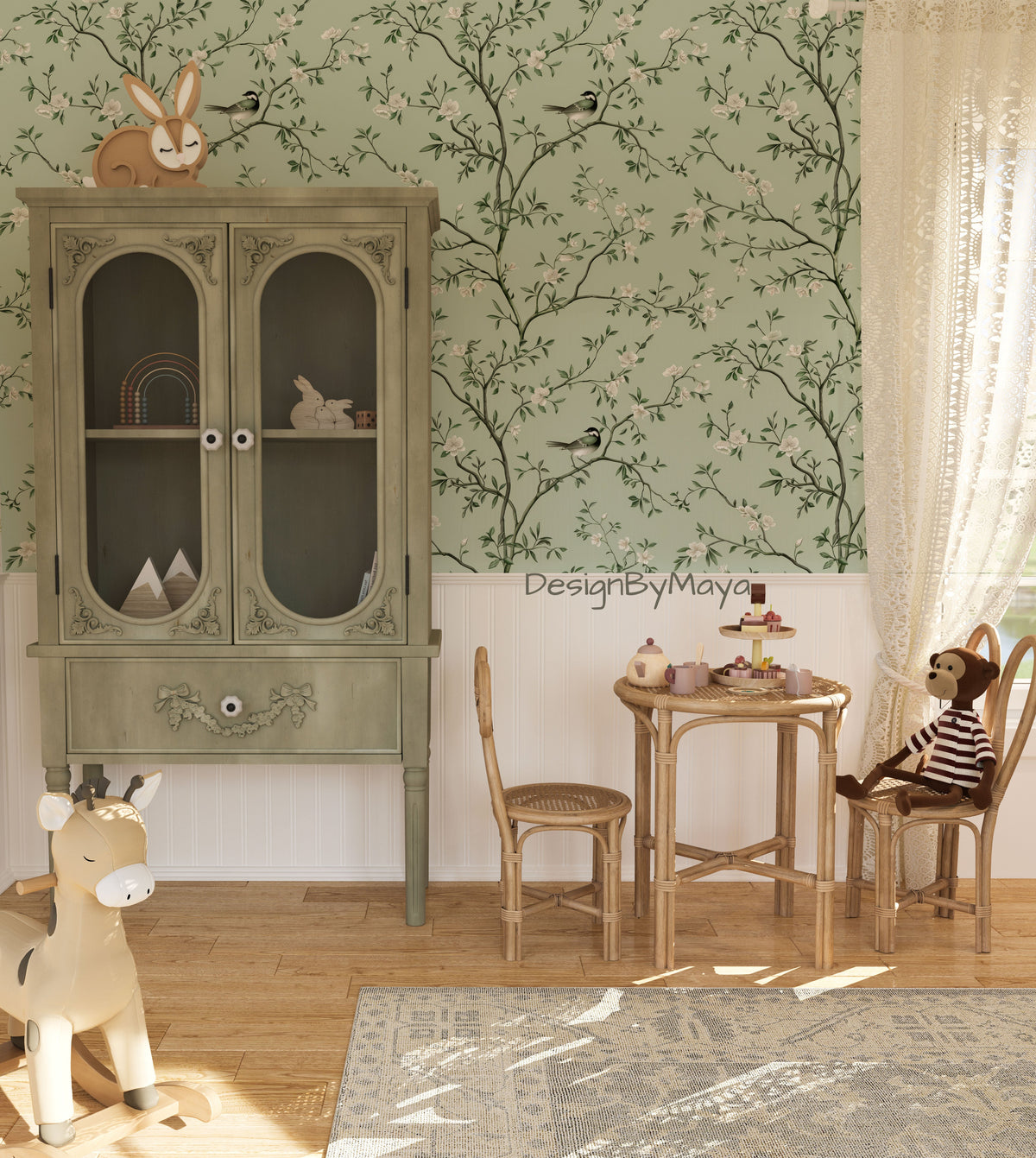 Boho Leaves Wallpaper - Nursery Wall Decor Wallpapers