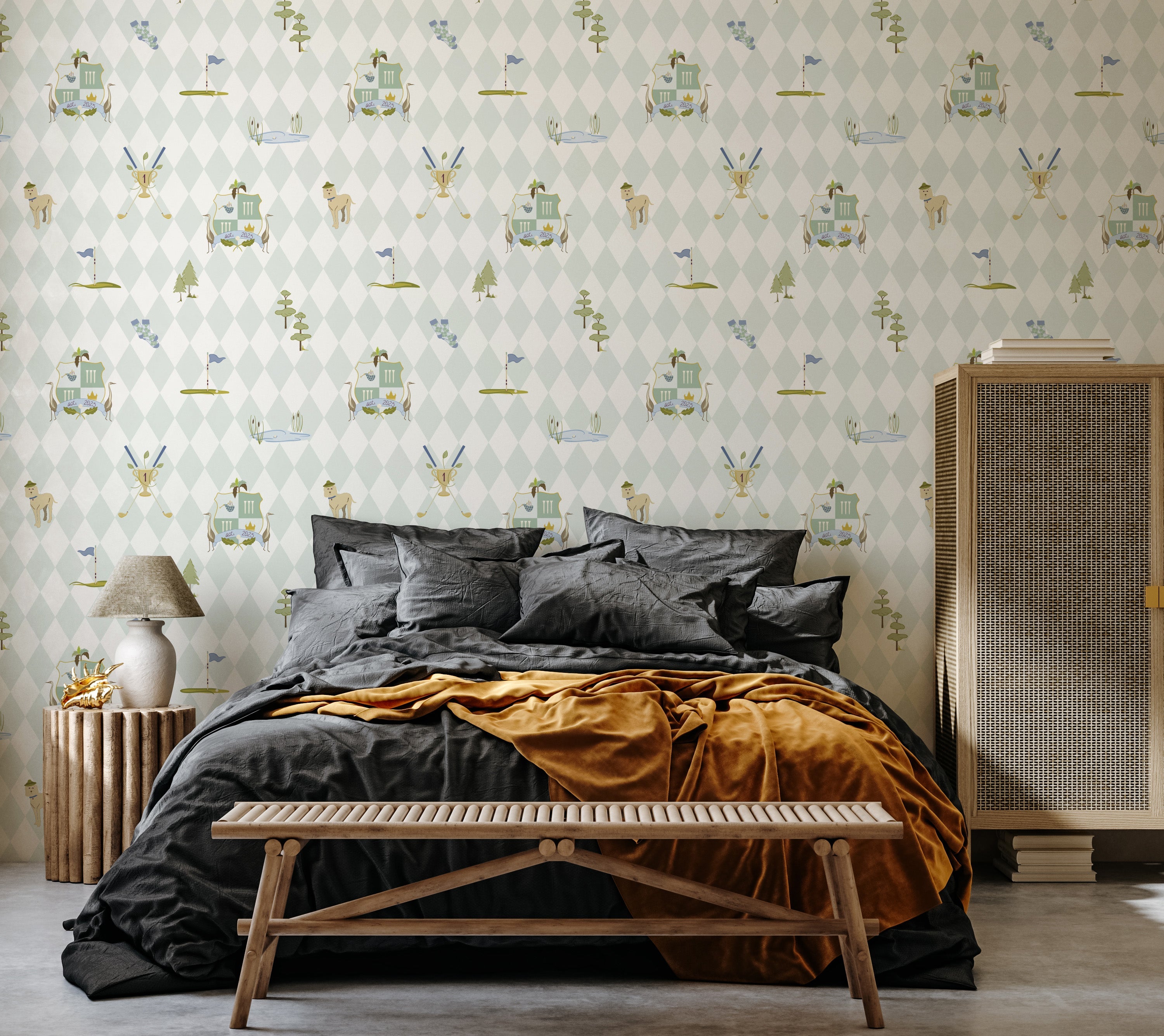 Alfred Wallpaper By Linen And Paper Design