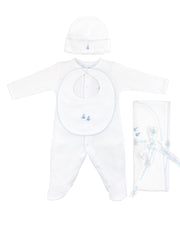 Graceful Sailboats Embroidery Set 4 Pieces | Baby Boy