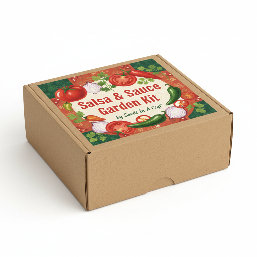 Salsa & Sauce Garden Kit | Tomato, Jalapeno Pepper, Onion & Cilantro |