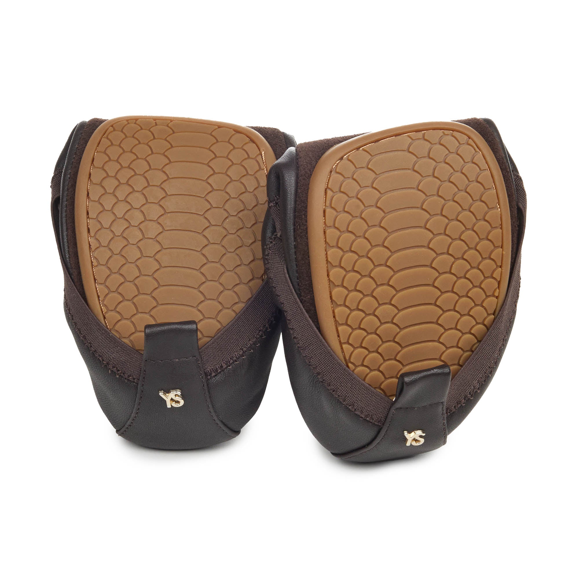 Samara Foldable Ballet Flat In Coffee Leather