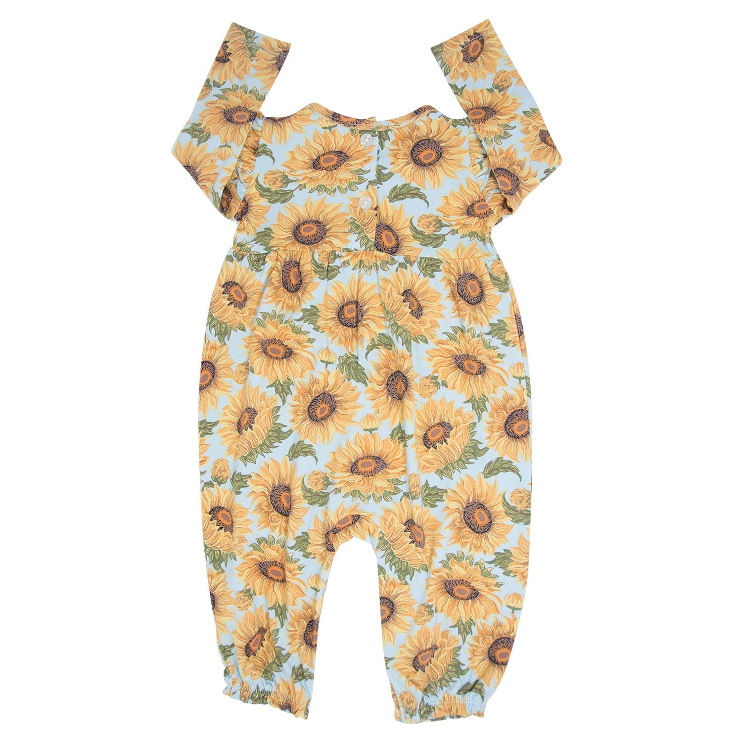 Sammy's Sunflower Flutter Sleeve Romper