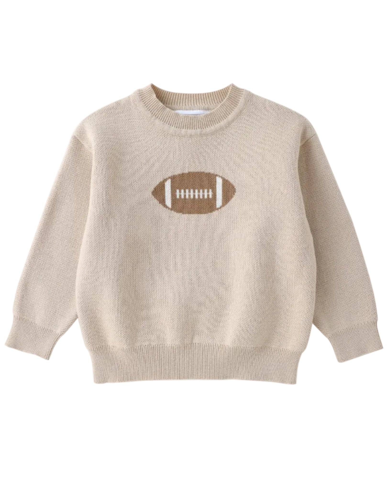 Sand Beige Football Sweater