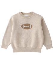 Sand Beige Football Sweater