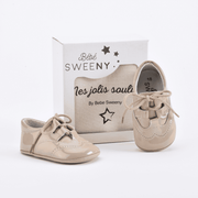 Baby Beige Patent Leather Pre-walker Shoes