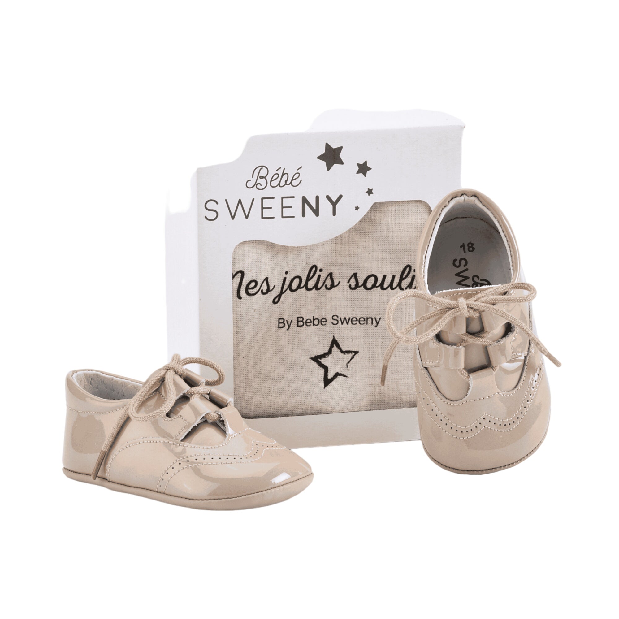Baby Sand Patent Leather Pre-walker Shoes