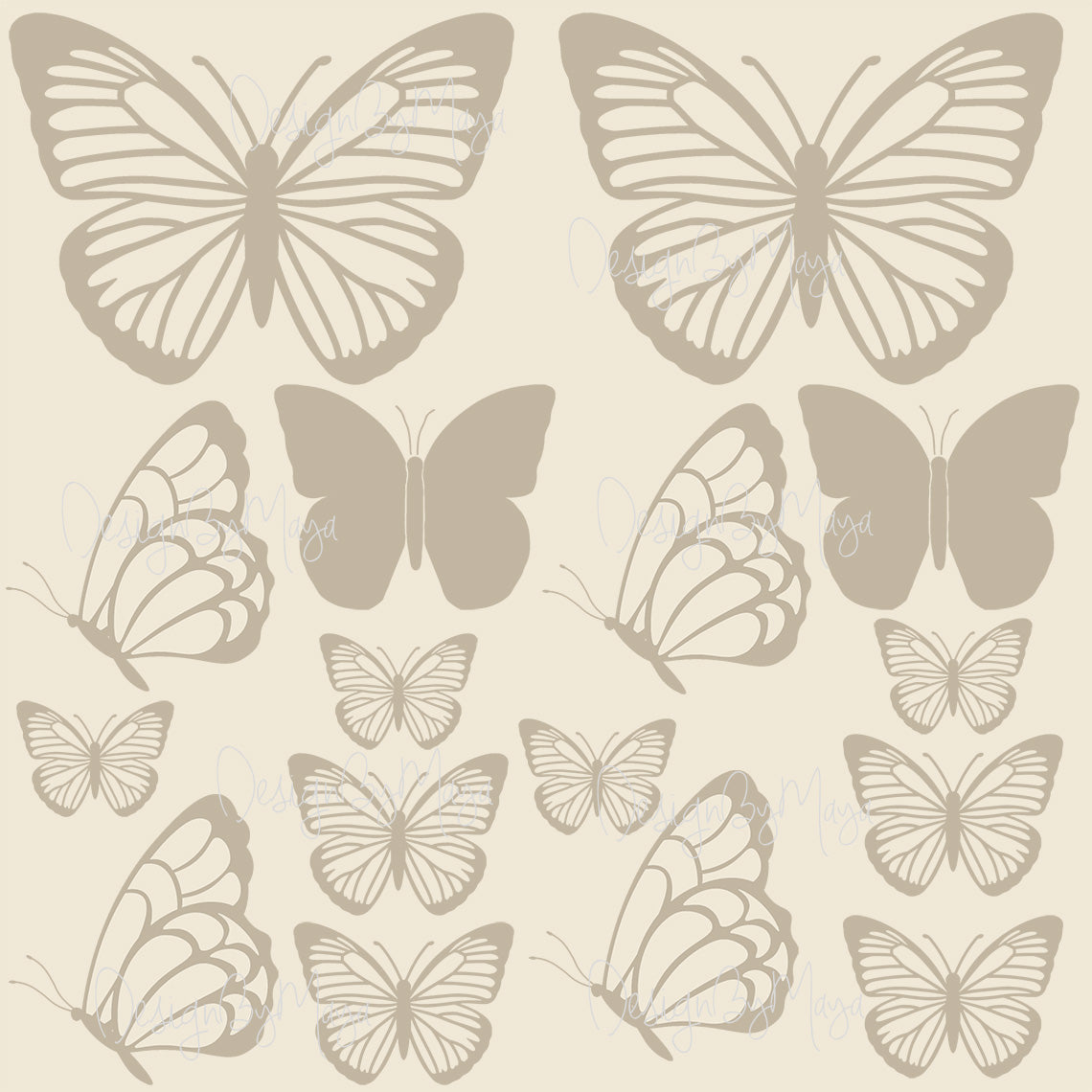 Butterfly Decals - Fabric Nursery Wall Art Decals