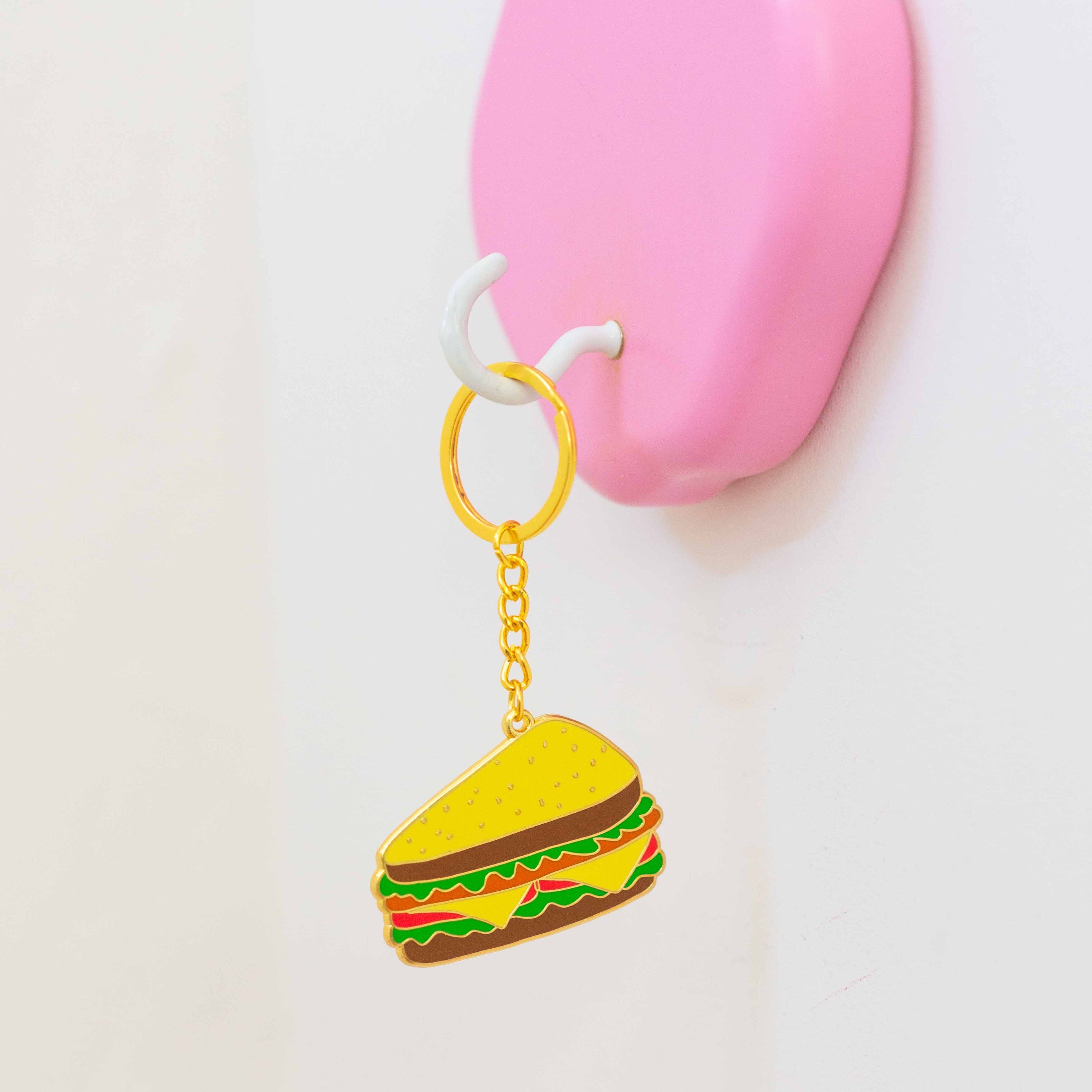 Deli Sandwich Enamel Keychain