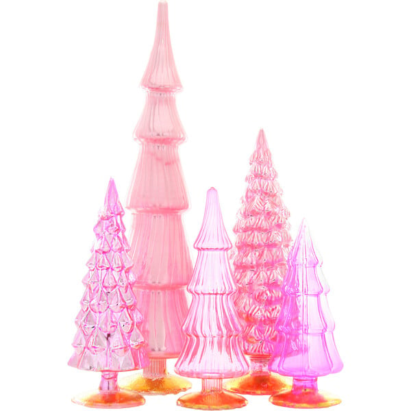 Hue Trees Set Of 5, Pink