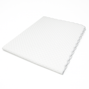 Embroidered Scallop Coverlet - Silver