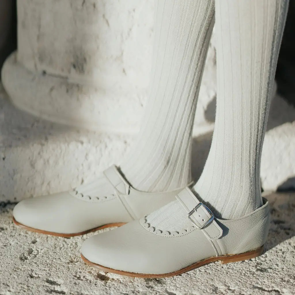 Scalloped Mary Jane - Camel