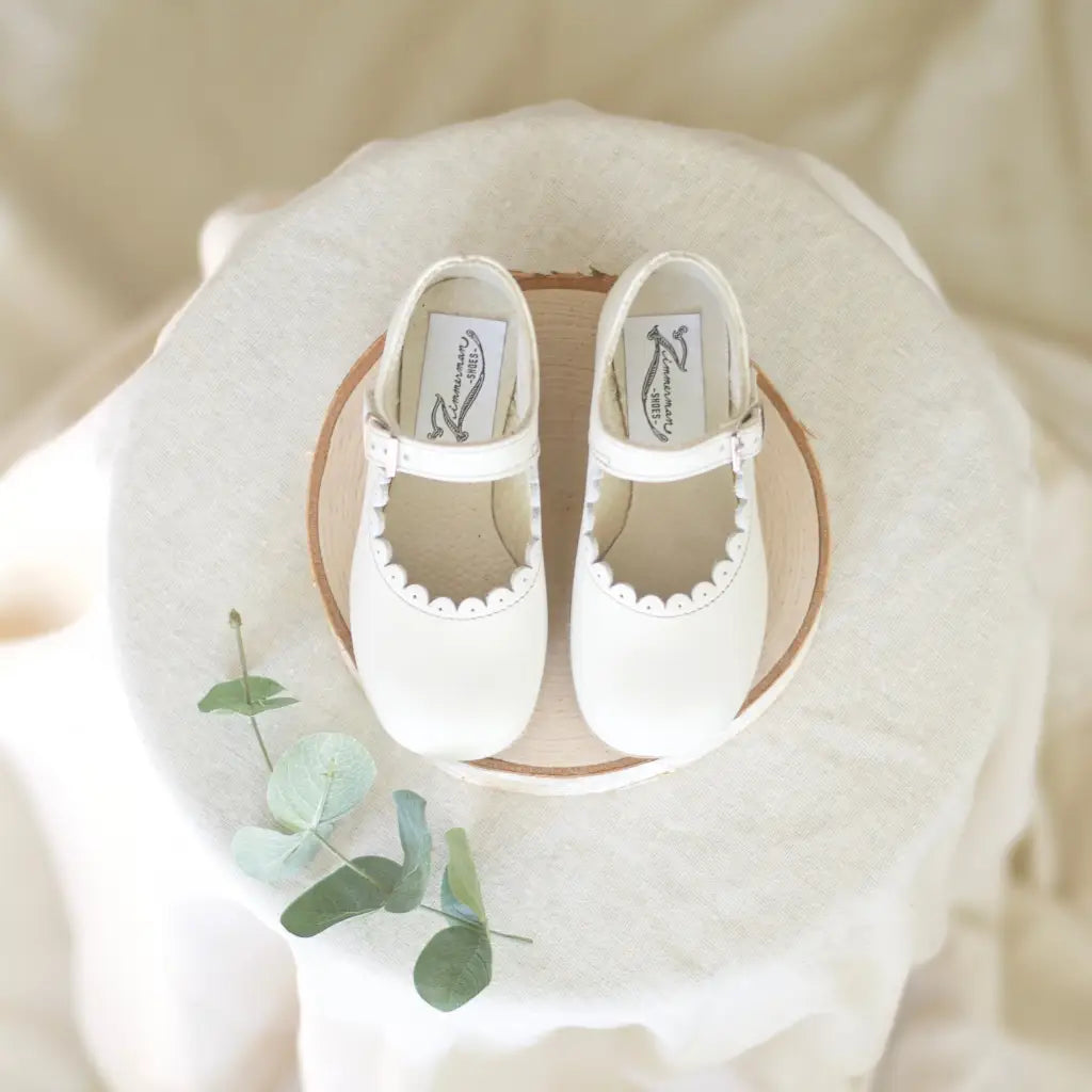 Scalloped Mary Jane - Pearl