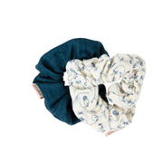 Hair Scrunchies  Set Of 2 | Organic Cotton | Scandi Floral