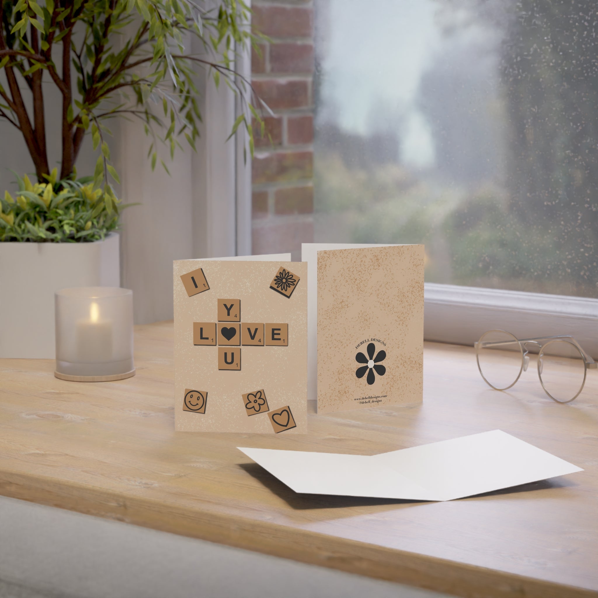 Scrabble I Love You Card Greeting Card