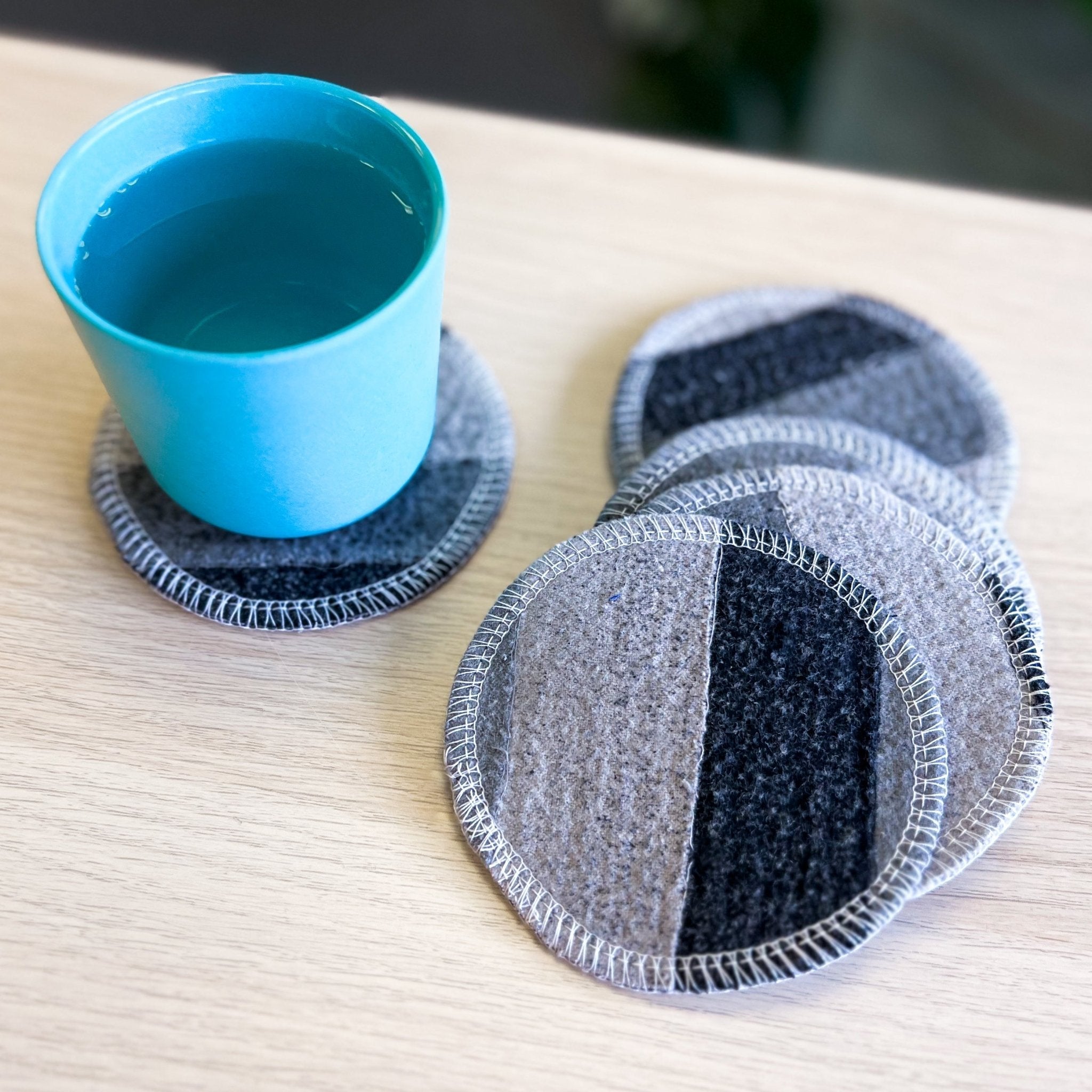 Scrap Felt Coasters: 6-pack