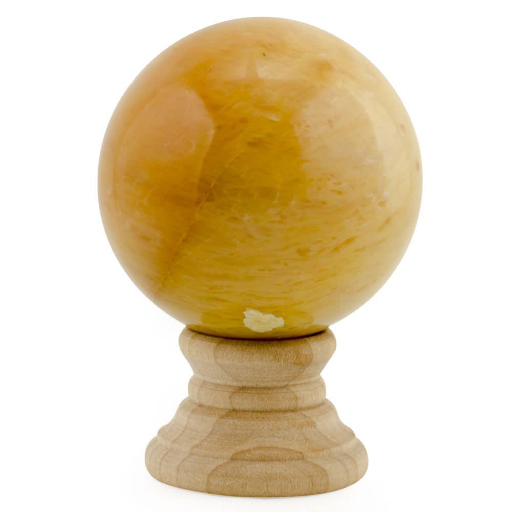 Yellow Polished Marble Stone Sphere