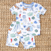 Sea  Swirls Shorts Pjs