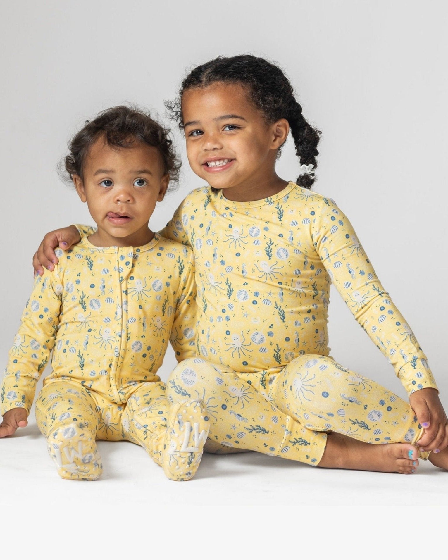 Sea Creatures Bamboo Pajama Set