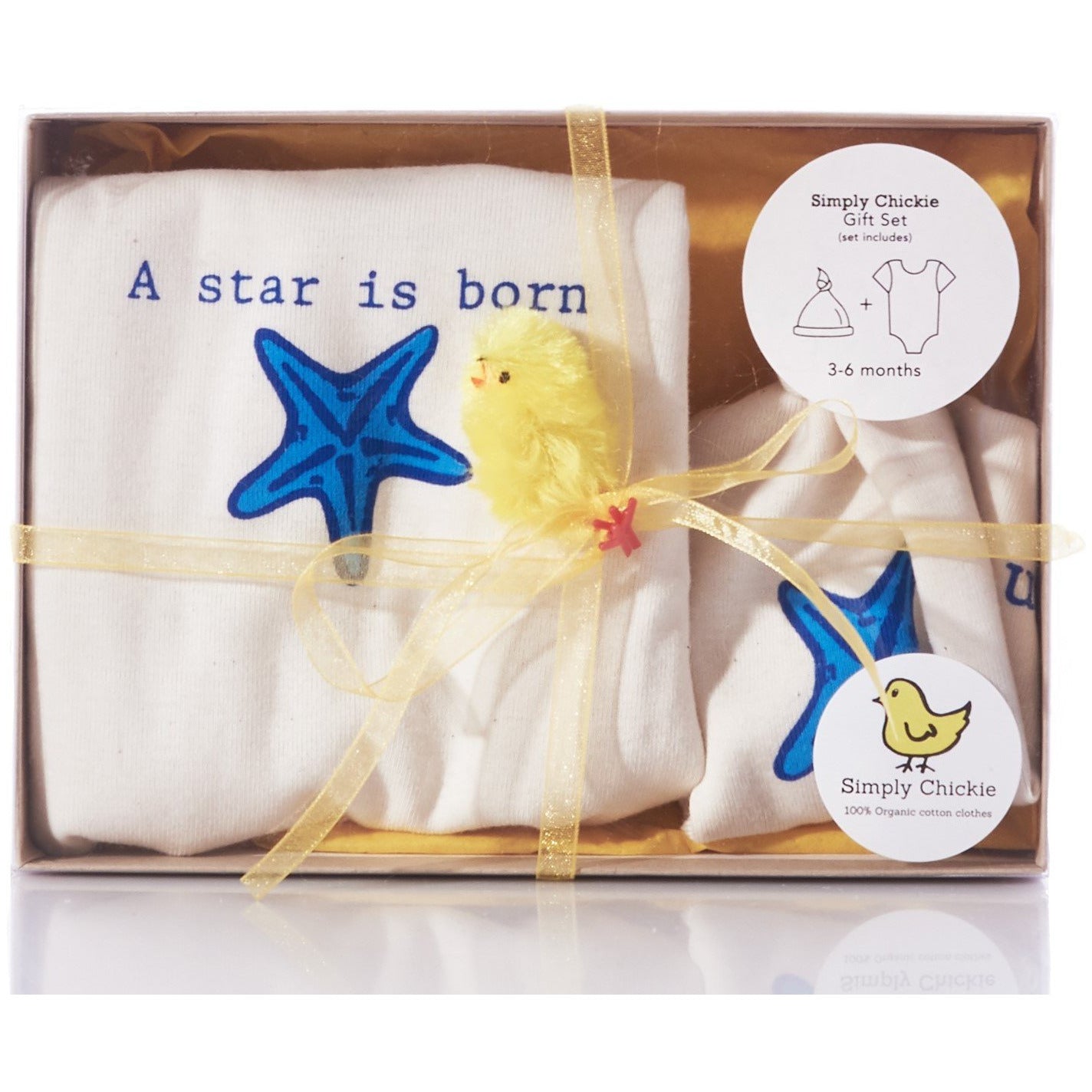 A Star Is Born Long Sleeve Romper & Hat Gift Set
