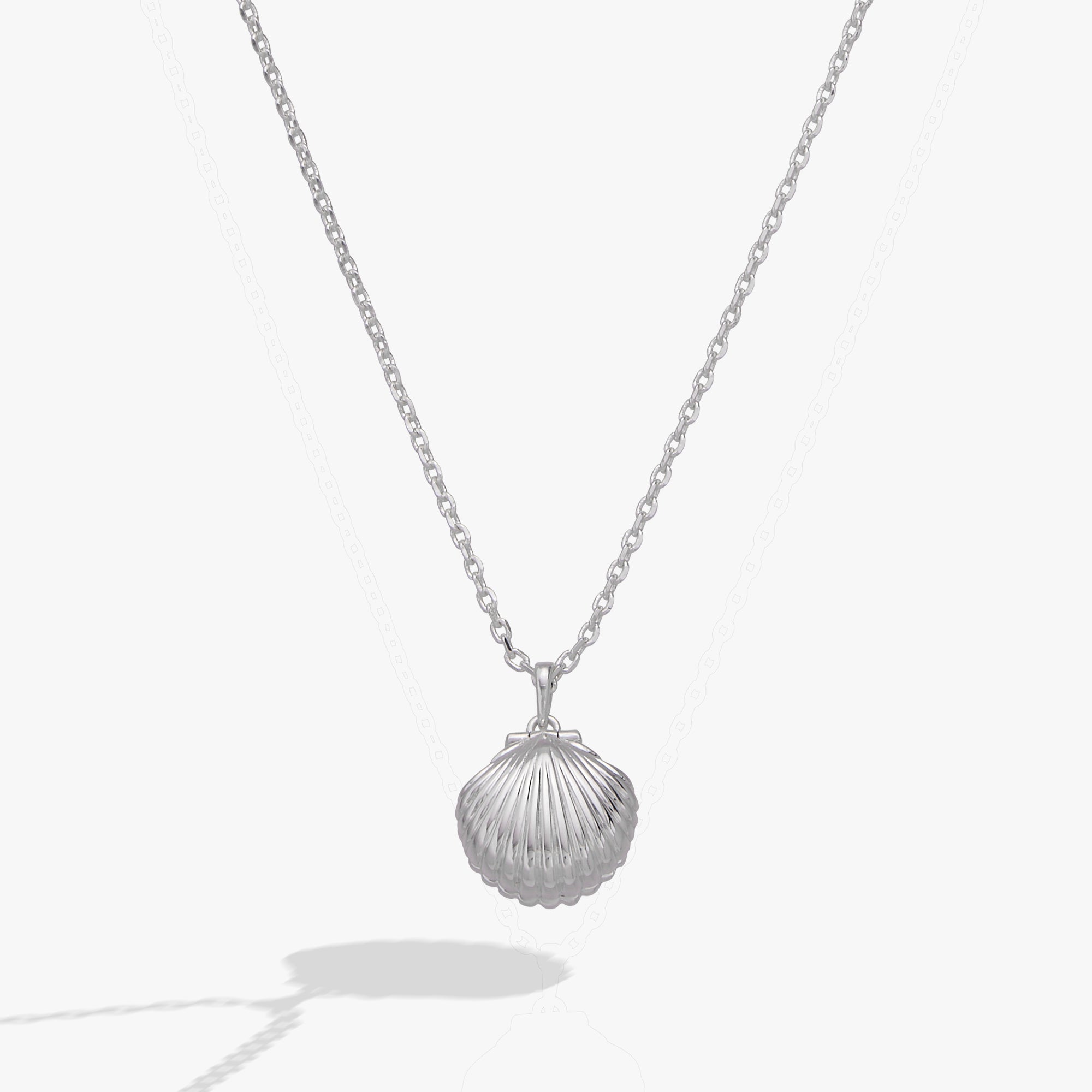 Salt + Sea 'seashells Are Love Letters In The Sand' Seashell Locket Pendant
