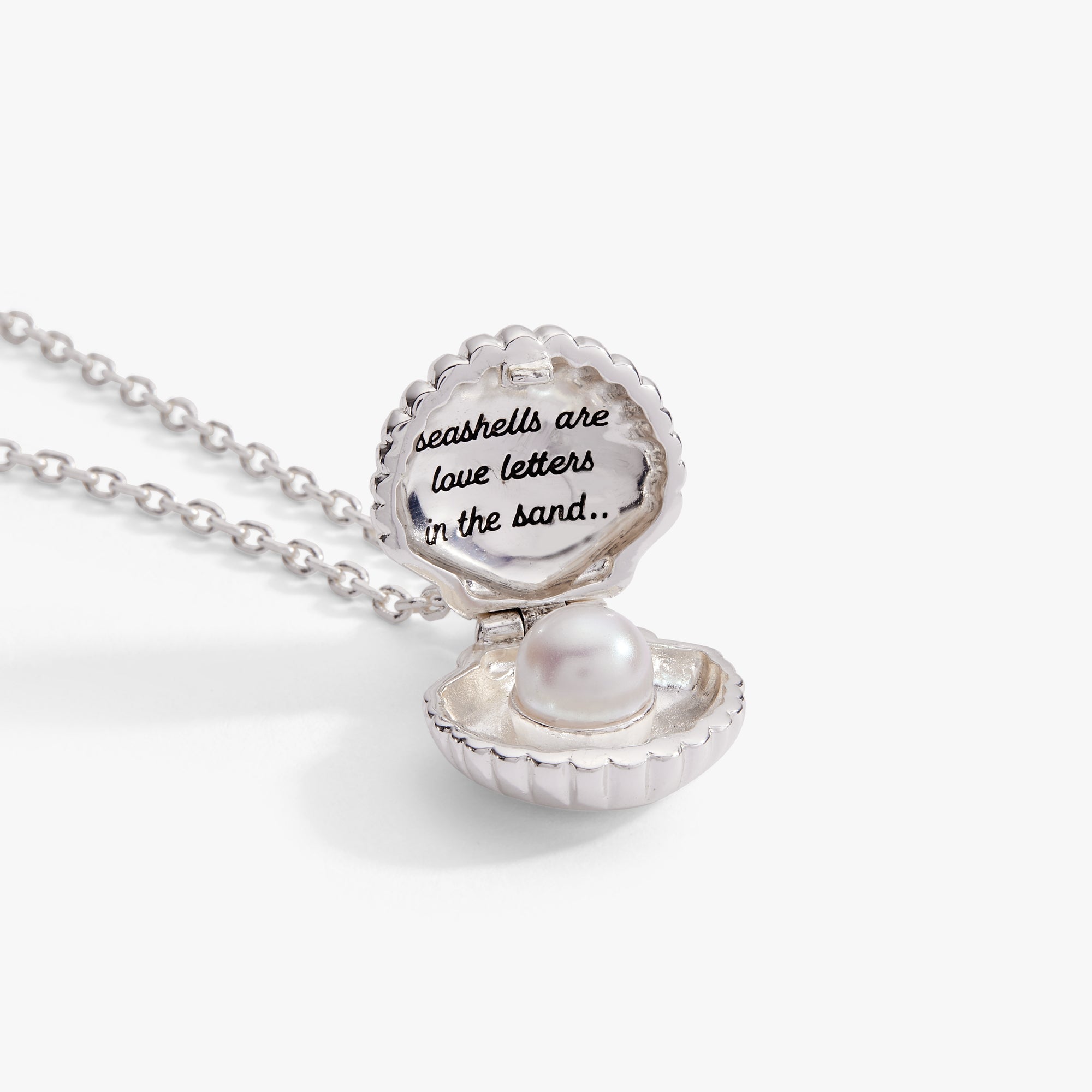 Salt + Sea 'seashells Are Love Letters In The Sand' Seashell Locket Pendant