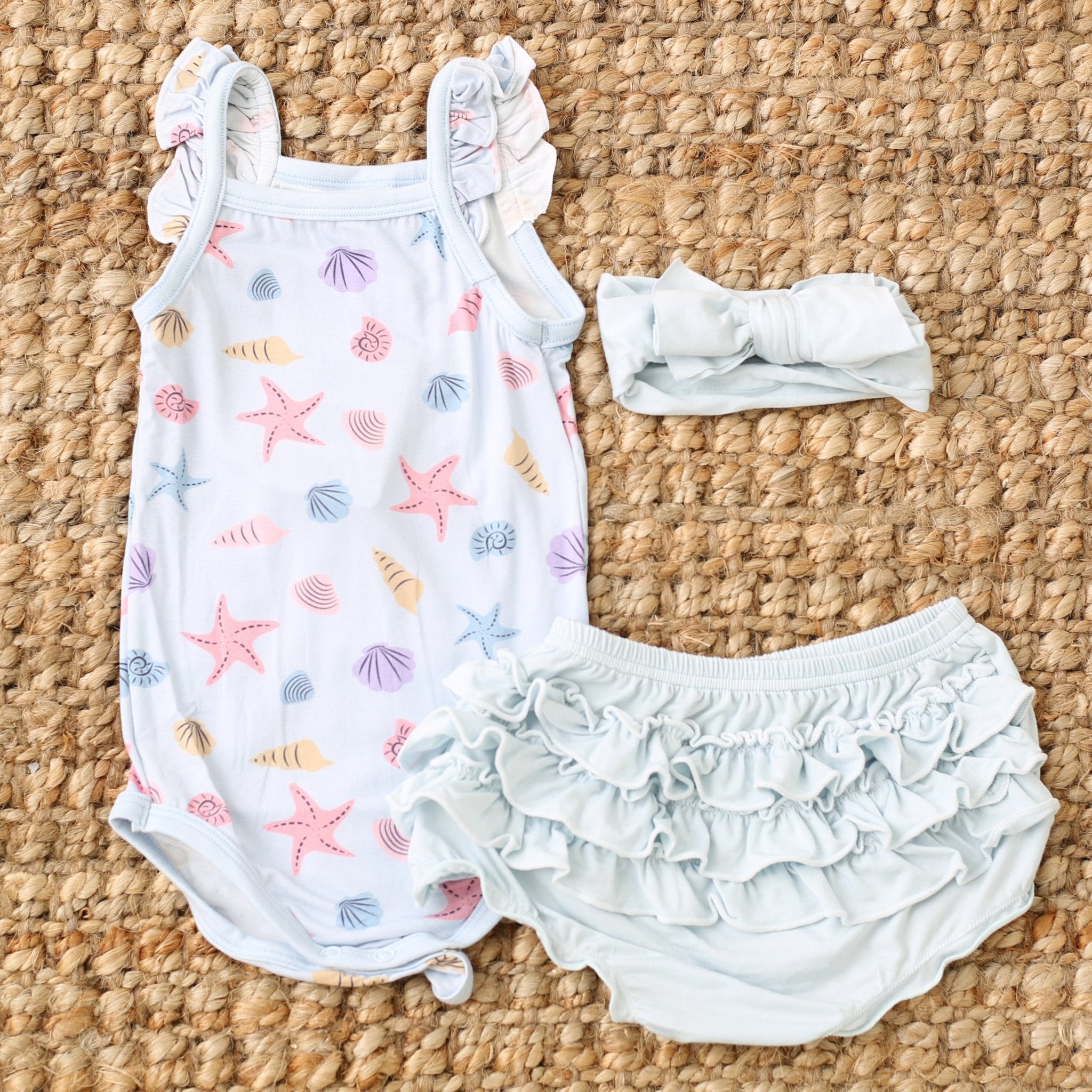 Seashell Scouts Ruffle Bloomer Set