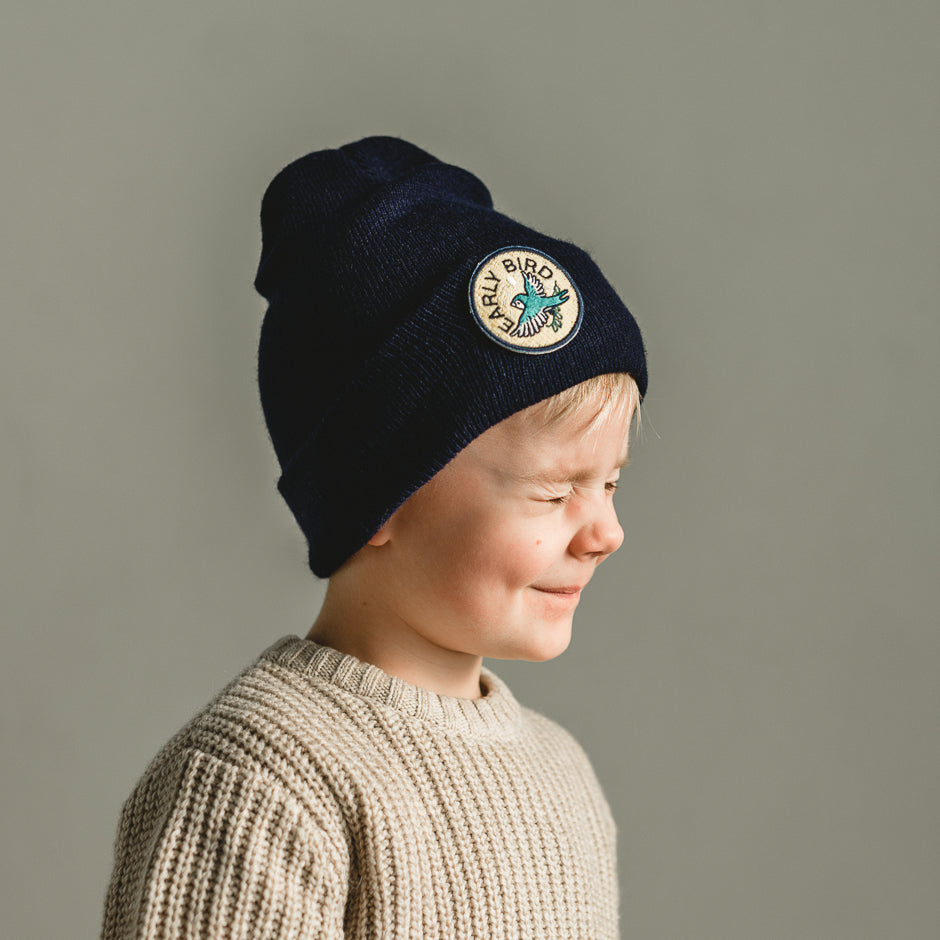 Early Bird - Navy Kids Beanie