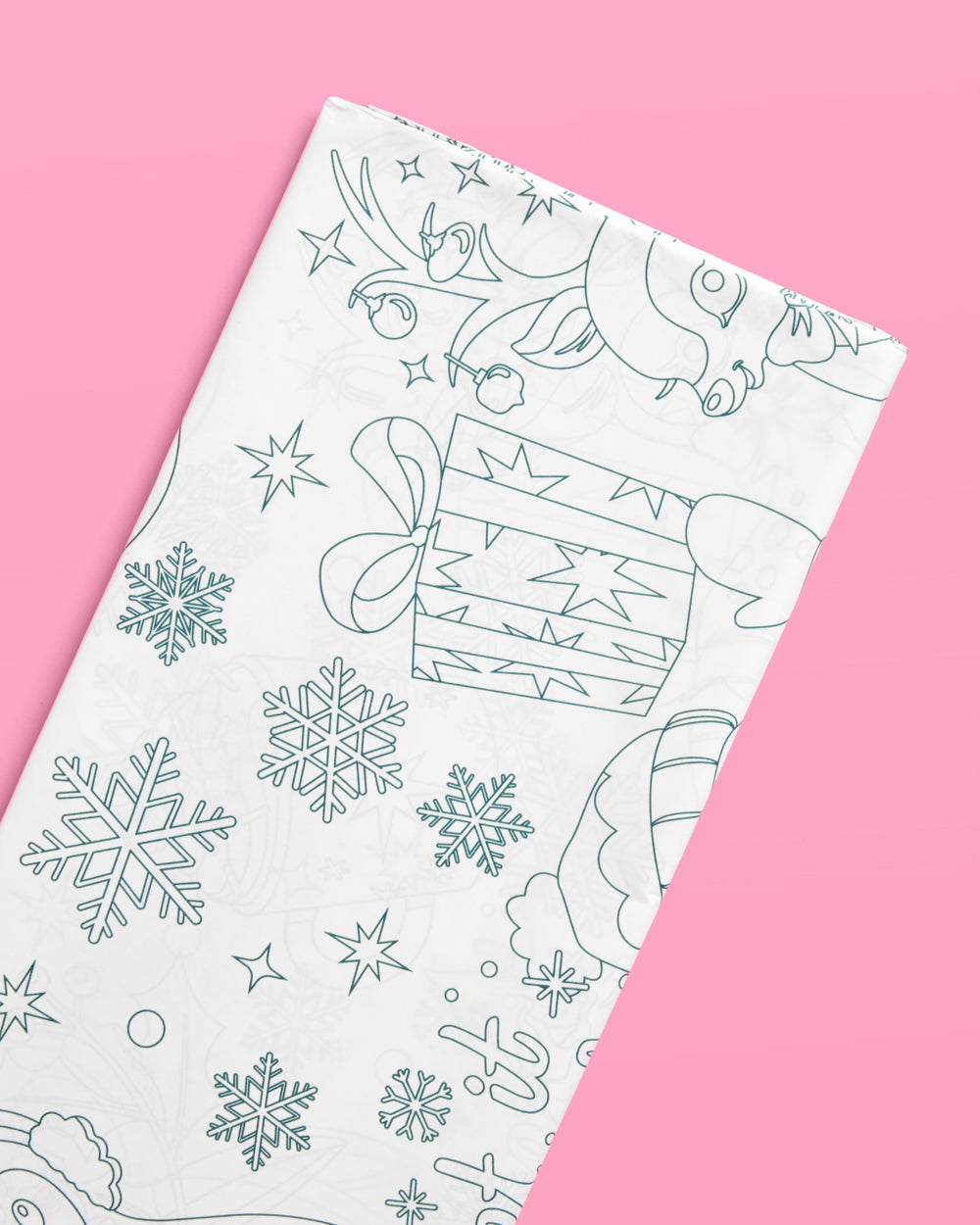 Color Me Merry Paper Tablecloth - Coloring Tablecloth