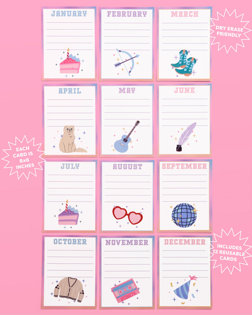 Bday Era Classroom Set - 18 Bulletin Board Pieces