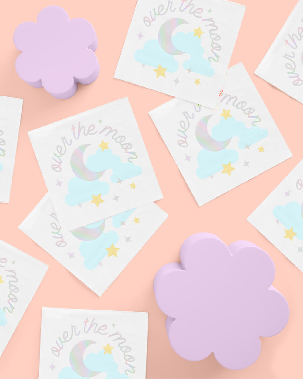 Over The Moon Napkins - 50 Paper Napkins