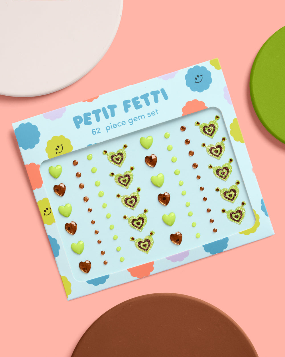 Swamp Girl Gem Set - 62 Adhesive Face Gems