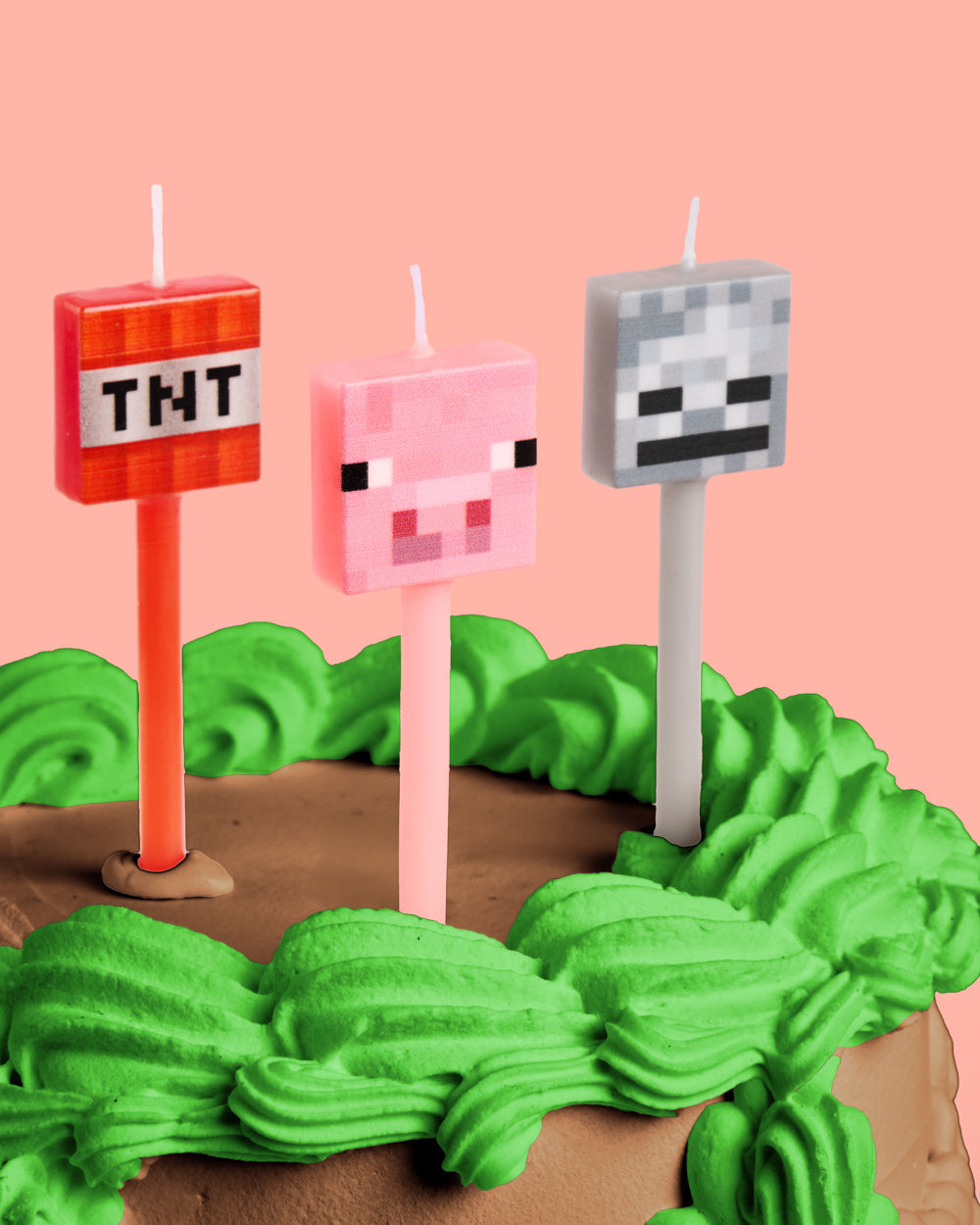 Pixel Mining Candles - Set Of 6