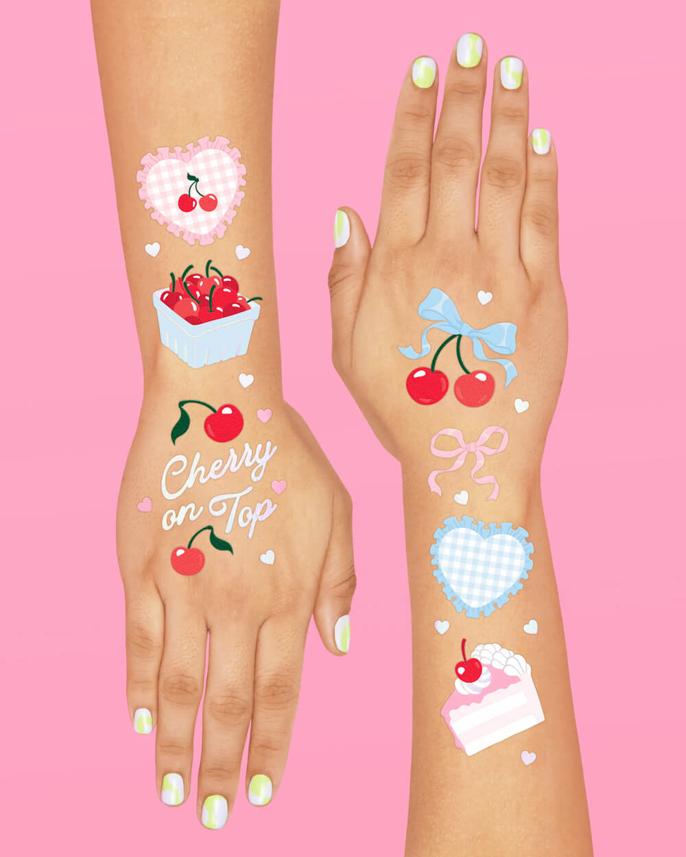 Cherry Tats - 50 Temporary Tattoos