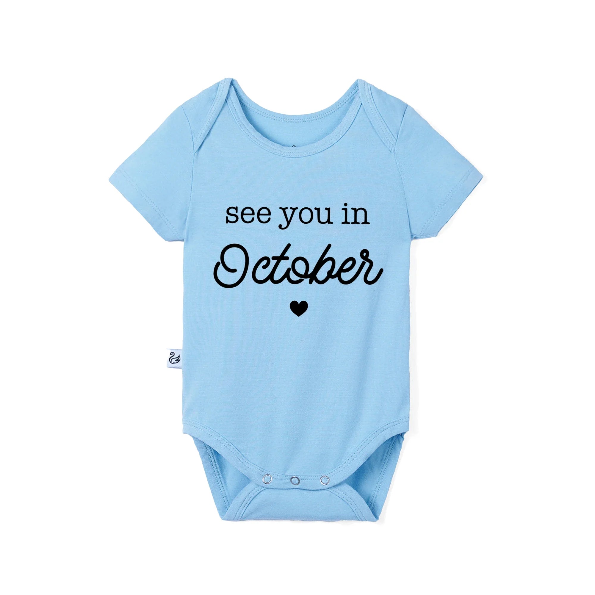 'see You In October' Bamboo Baby Bodysuit
