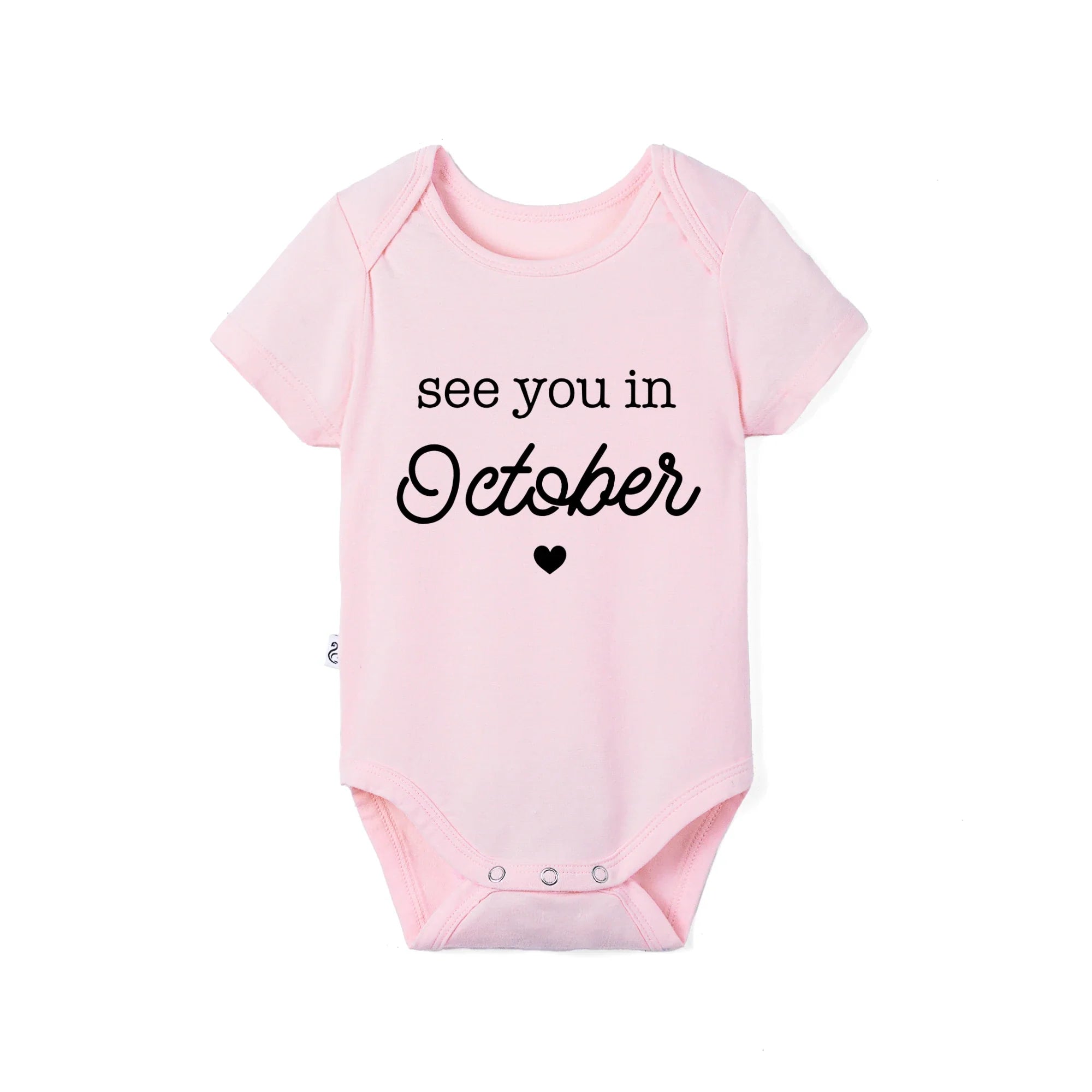 'see You In October' Bamboo Baby Bodysuit